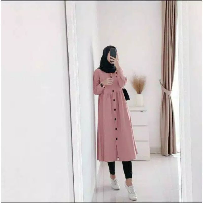 OBRAL Long tunik Moscrepe (LD ±106cm) @38K min 5pcs