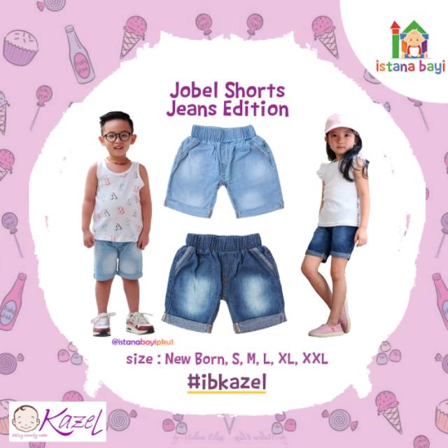 Jobel Short Jeans Edition - Celana anak isi 2 Pcs