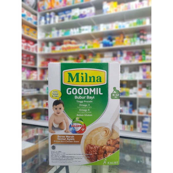 Milna Goodmil 8-12 Bulan Beras Merah Semur Ayam / Bubur Bayi / Bubur Milna