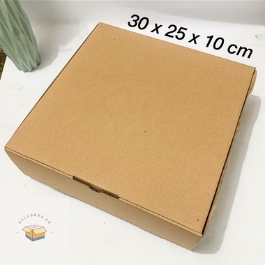 

Kardus Uk. 30x25x10 ....Die Cut kotak Kue, snack -aksesoris-dll model box pizza