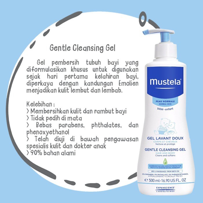 Mustela Gentle Cleansing Gel Hair and Body 500ml