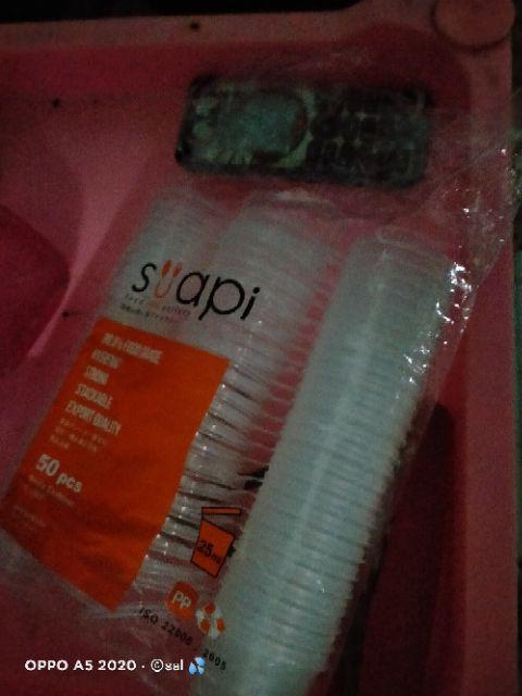 [100 Pcs] Suapi Cup Sauce 25 Ml [dengan Tutup]