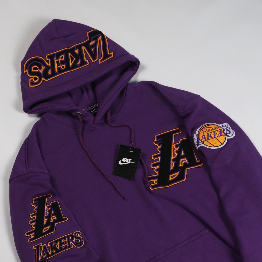 JAKET SWEATER HOODIE FS FULL EMBROIDERY LAKERS UNISEX PREMIUM QUALITY