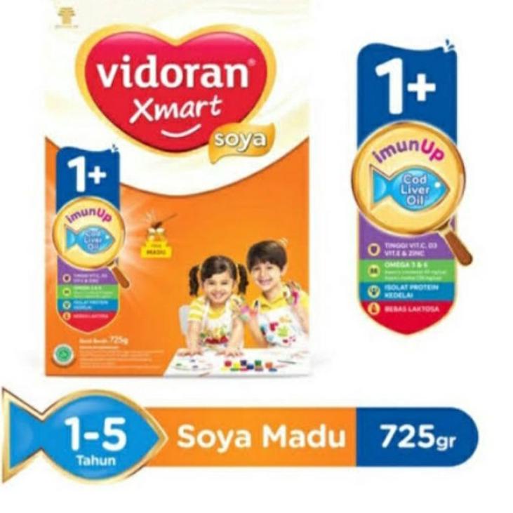 Update Sekarang (exp 2023) Susu Vidoran Xmart 1+ Soya 725gr (min. beli 2 dapat hadiah)