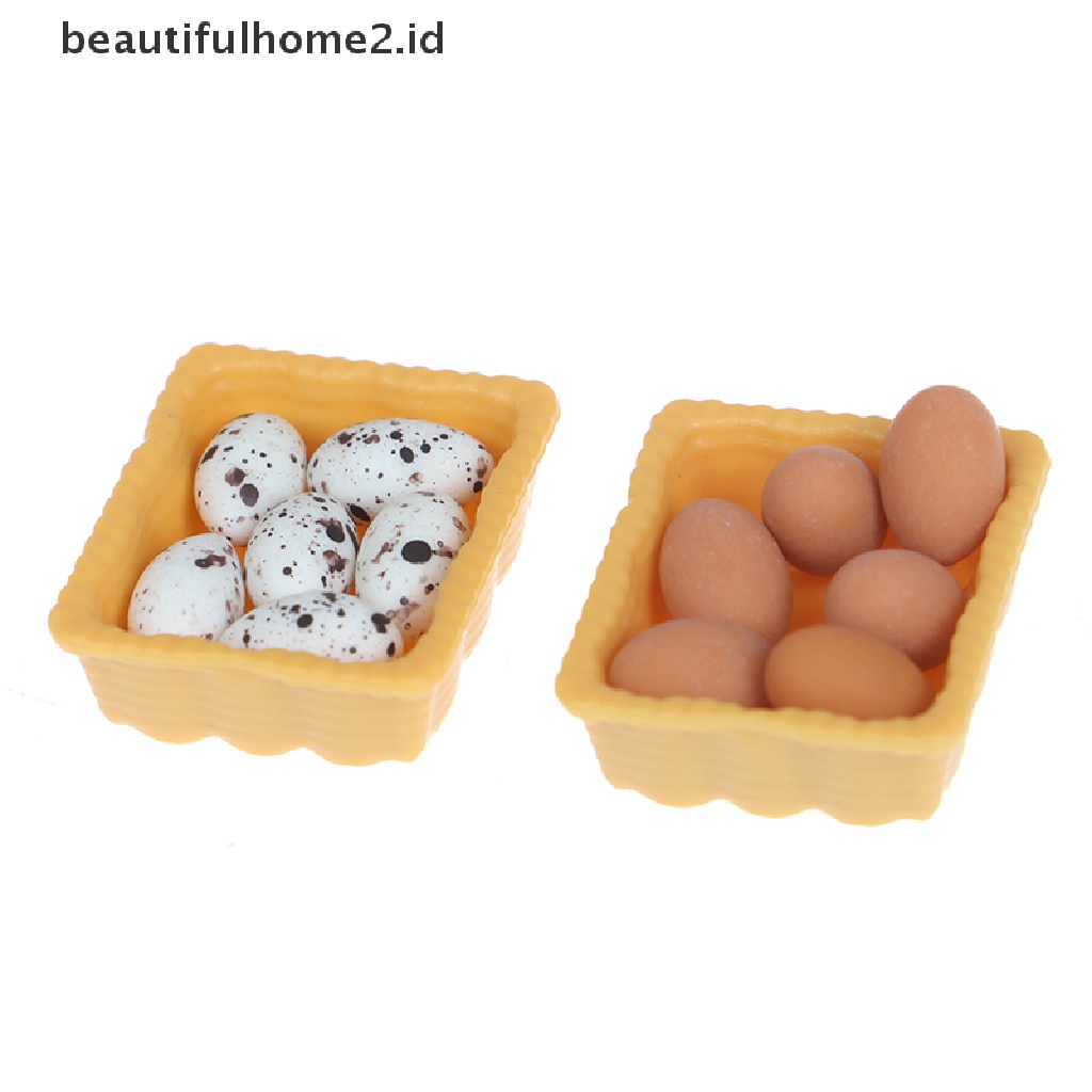 (Beautifulhome2.Id) Mainan Miniatur Telur Skala 1: 12 Untuk Aksesoris Dapur Rumah Boneka