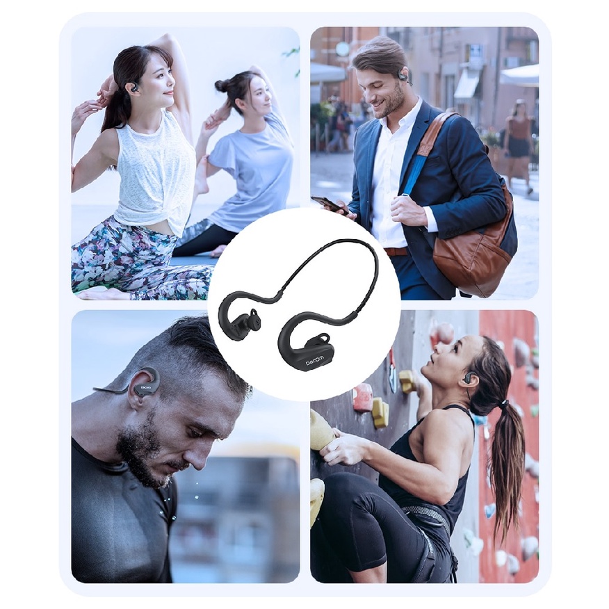 DACOM EXPLORE E60 - Bone Conduction Sport IPX7 Bluetooth Headset - Earphone Bone Conduction Terbarud dari DACOM - Tahan Air IPX7