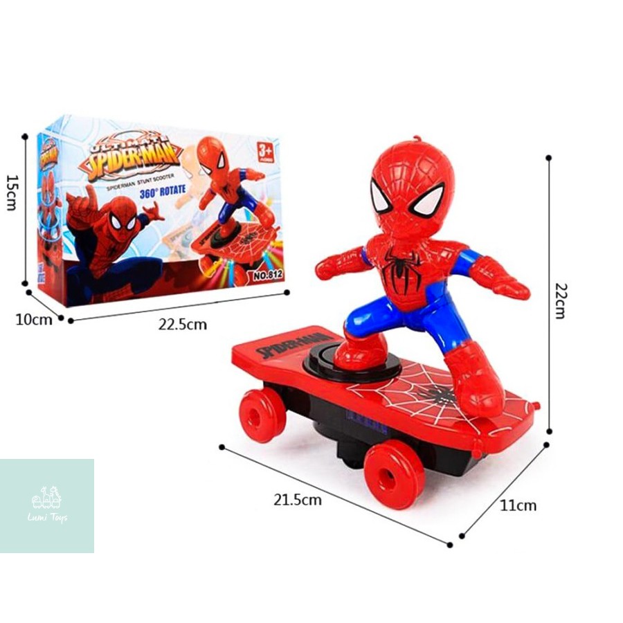 Mainan Anak Ironman Spiderman Capt America Avengers Ultraman Scooter Skateboard