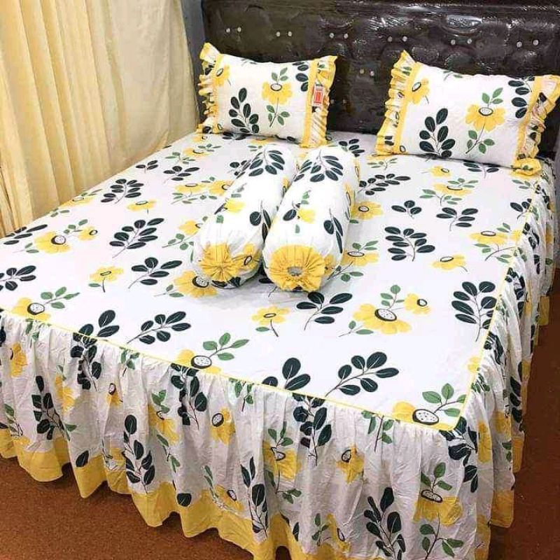 Sprei rumbai pengantin  bahan katun ukuran 160x200