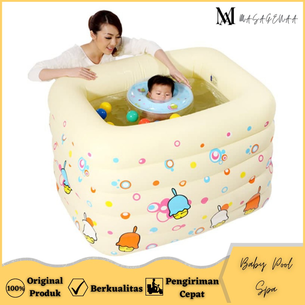 Baby Spa Kolam Renang Berenang Tempat Bak Mandi Bathtub Bath Tub Anak Bayi Karet Jumbo Besar Lipat