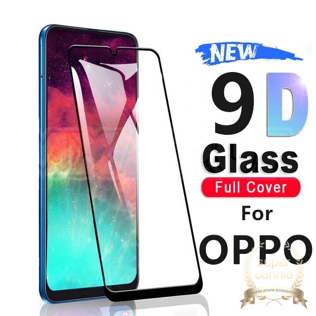Screen 9D Cover Pelindung Oppo A16 A17K A78 A16K A74 A17 A77 A57 A54 A58 A76 A96 A77S A92 A52 A72 A53 2020 A33 Reno 7 6Z 6 5Z 7Z 8 8Z 8T 4 A31 A9 A5 A7 A12 A5S Pro A3S A12E A37 F9