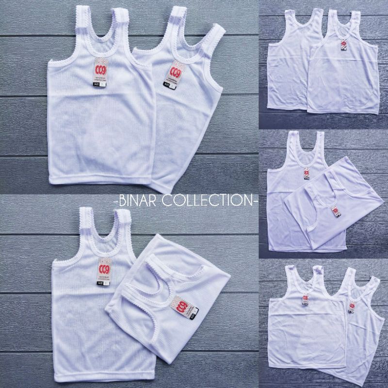 Singlet anak sekolah putih murah halus / singlet murah anak S M L XL 3L