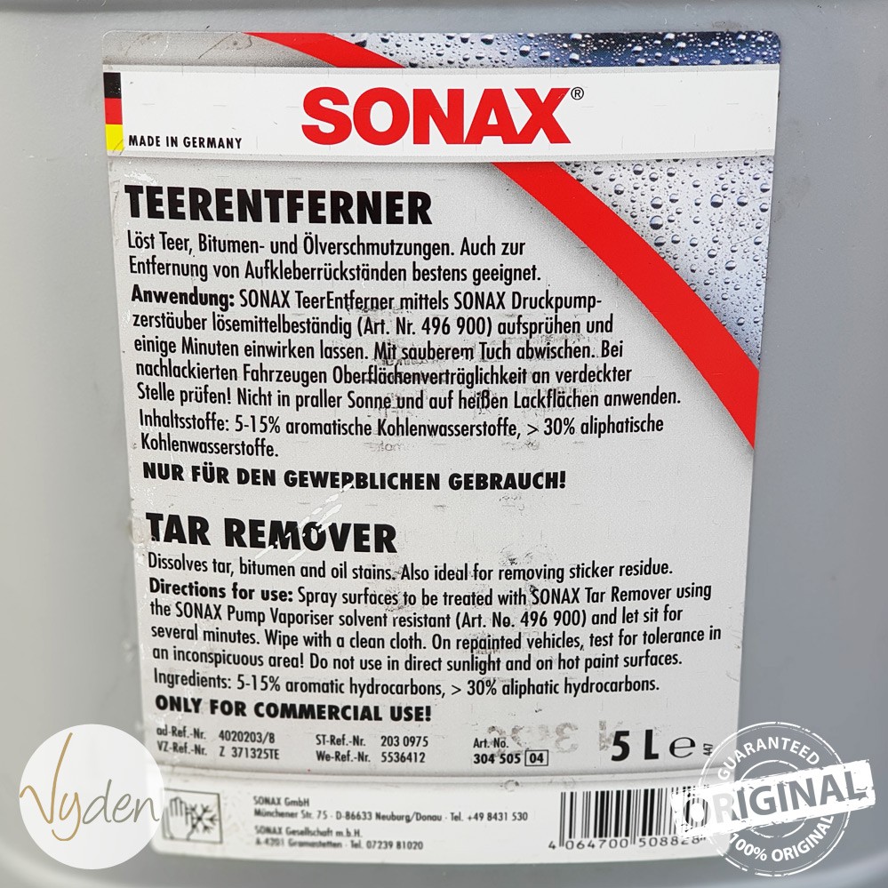 SONAX Tar Remover 330ml ECER Pembersih aspal noda jamur bekas stiker MURAH