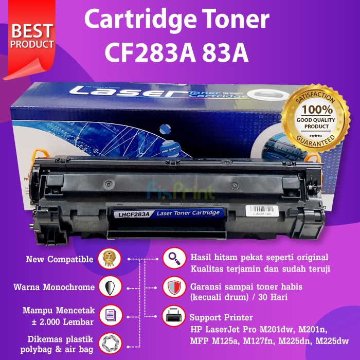 Cartridge Toner Compatible HP 83A CF283A Canon 137 337 737 Printer M201n M125a M127fnM127fw M225dn