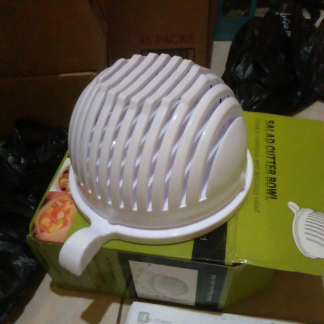 Salad Cutter Bowl Mangkok Pemotong Sayur Buah Makanan Peralatan Dapur Kitchen Unik Modern Praktis Mu