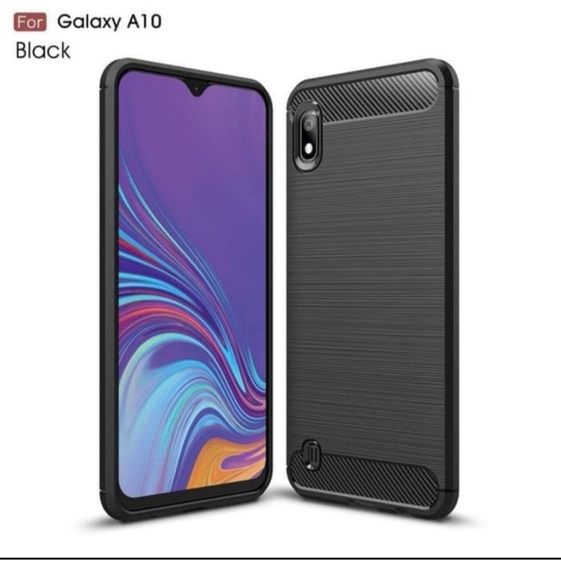 Silicon Case SAMSUNG A10 M10 Softcase Ipaky Carbon Cover Casing TPU