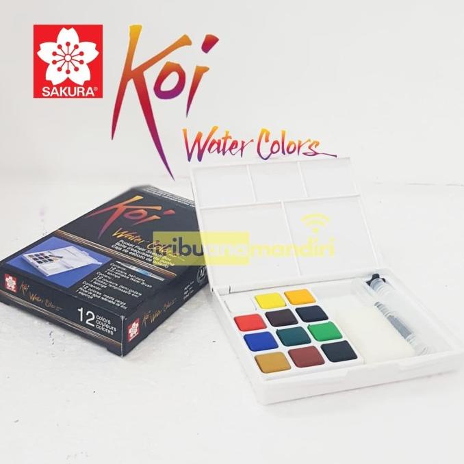 

Sakura Koi Watercolor 12 Colors Set / Cat Air Sakura Koi 12 Warna