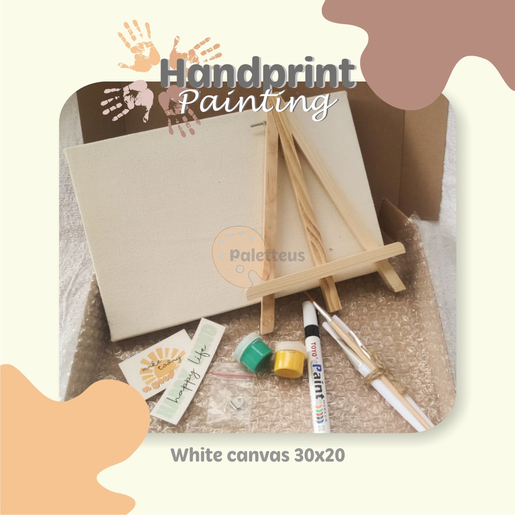 Handprint Painting / Handpainting DIY KIT kanvas 30 x 20 | Shopee Indonesia