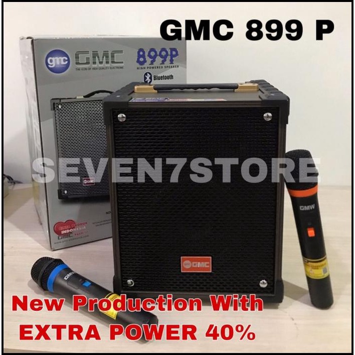 Speaker Portable Bluetooth Gmc 899P 889 P Bonus 2 Mic Wireless