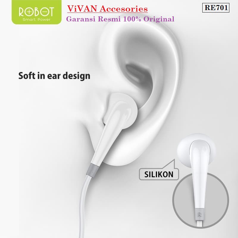 ROBOT Earphone/Headset Android/iPhone RE701soft in-ear 3.5mm wired HF