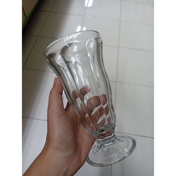gelas kaca jus/juice gelombang unik