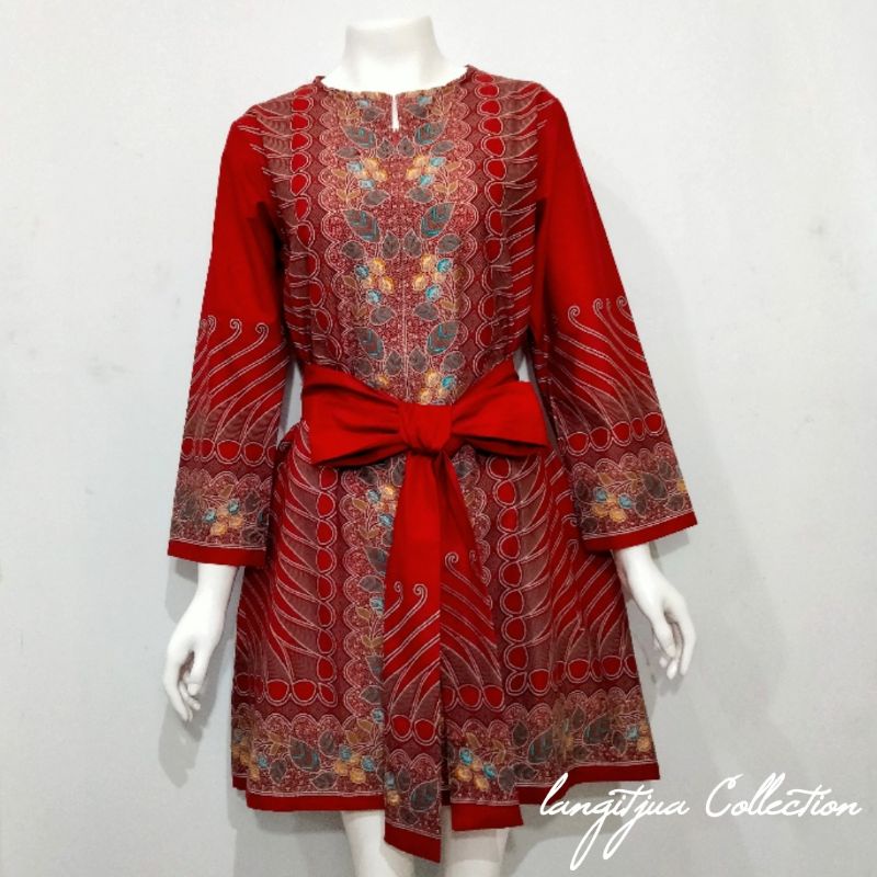 NIDDA OBI TUNIK BATIK RESLETING DEPAN | DRESS BATIK BUSUI FRIENDLY