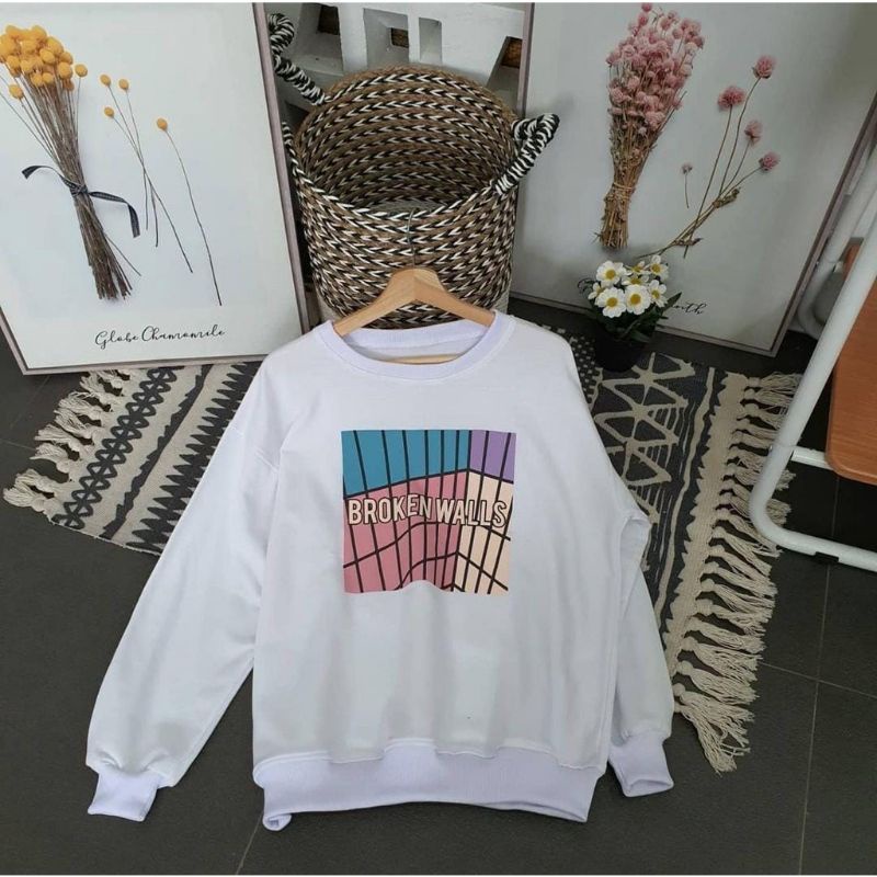 Broken wals sweater fashion remaja