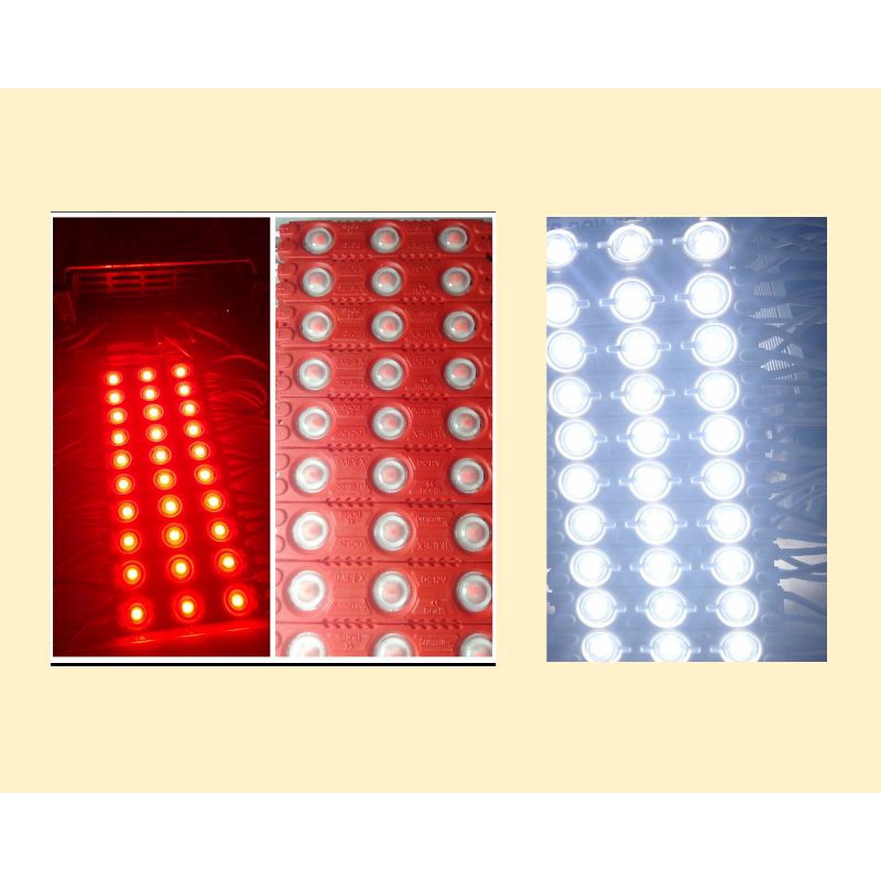 Lampu LED modul Samsung / LED 3 mata Samsung 1,5w 12V dc  MERAH & PUTIH