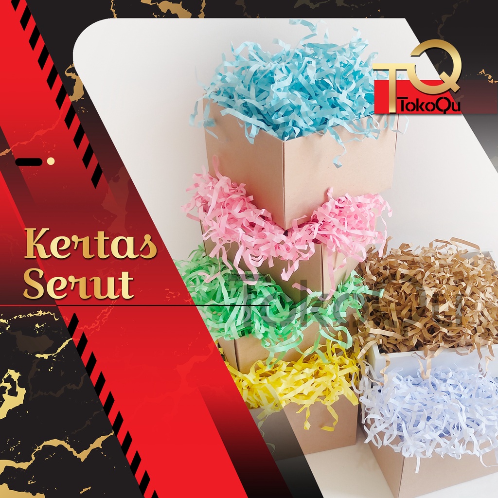 

[isi 25gram]Shredded paper/kertas serut/kertas cacah/gift box filler/isian parcel