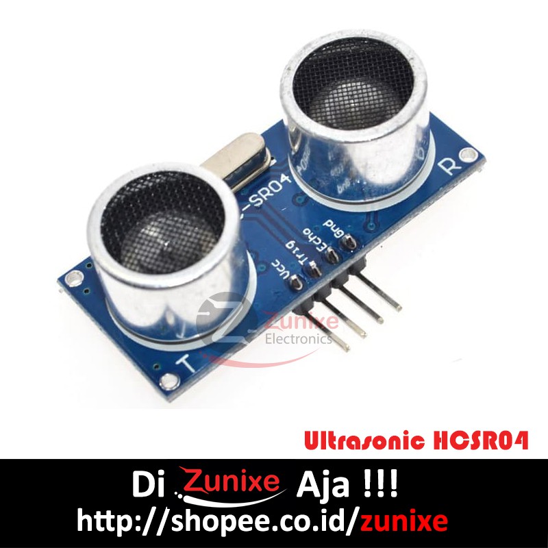 Sensor Ultrasonik HC-SR04 untuk mengukur jarak