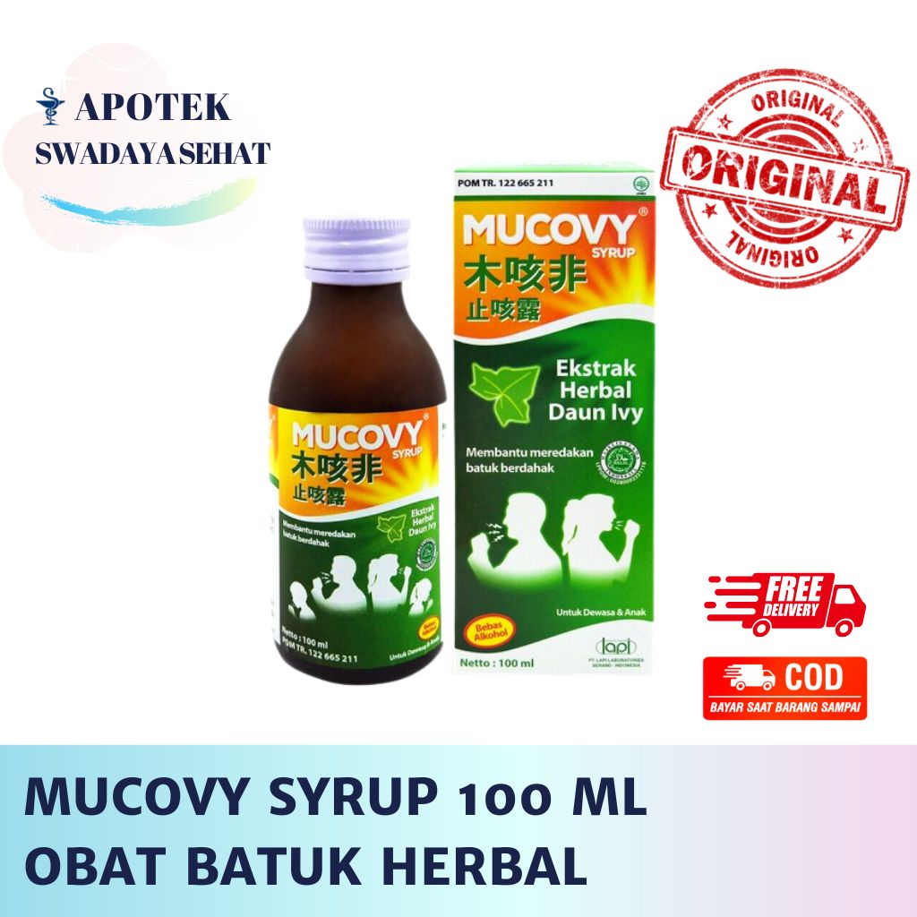 MUCOVY SYRUP 100 ML - Obat Batuk Herbal Sirup Mucovi Mukovi