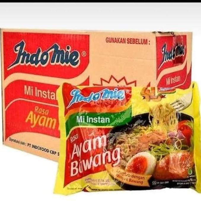 

Terlaris# Indomie Rasa Ayam Bawang / Dus (Isi 40 Bungkus)