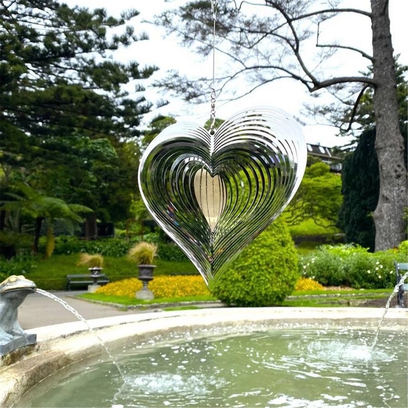 Wind Chime / Lonceng Angin 3D Bahan Stainless Steel Metal Untuk Dekorasi Taman / Rumah