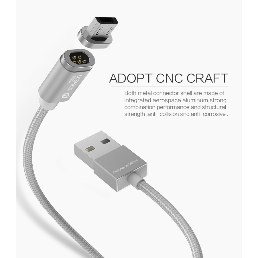 157 WSKEN X-Cable Mini 2 Magnetic Cable 2 in 1 for Micro USB and Lighting