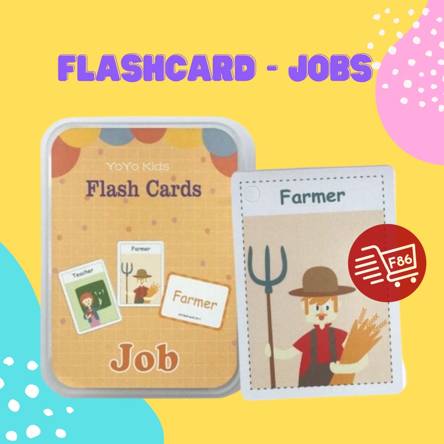 Mainan Edukasi Anak Flashcard Jobs Flashcard Inggris