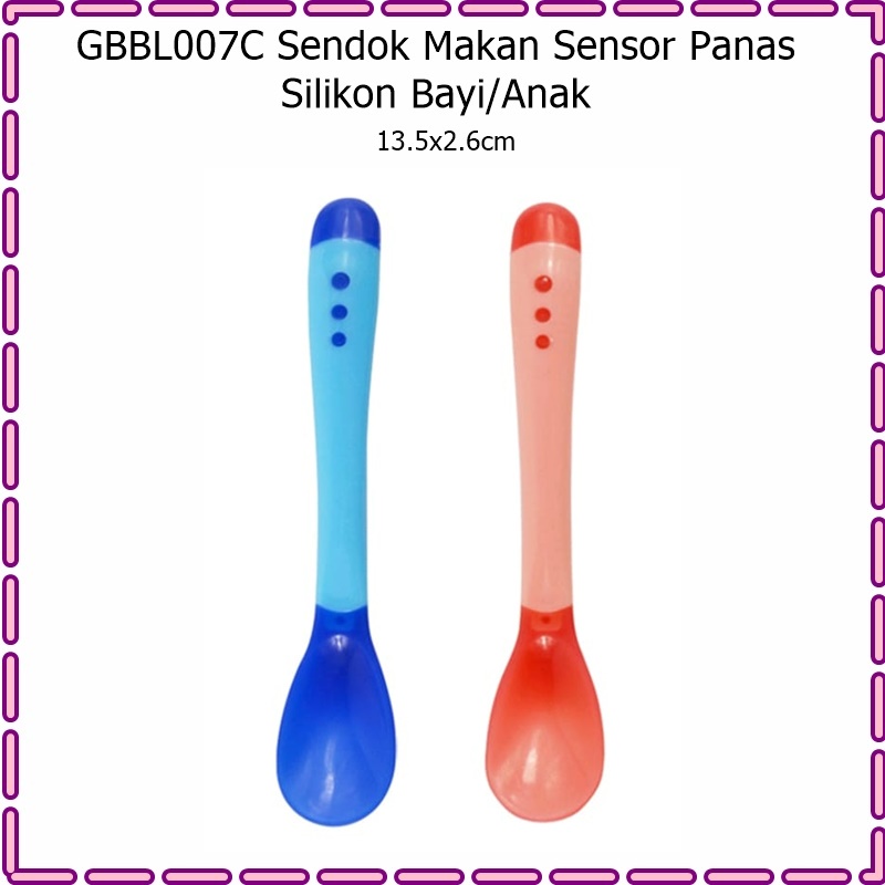 GBBL007C Sendok Makan Bayi/Anak SIlikon Sensor Suhu