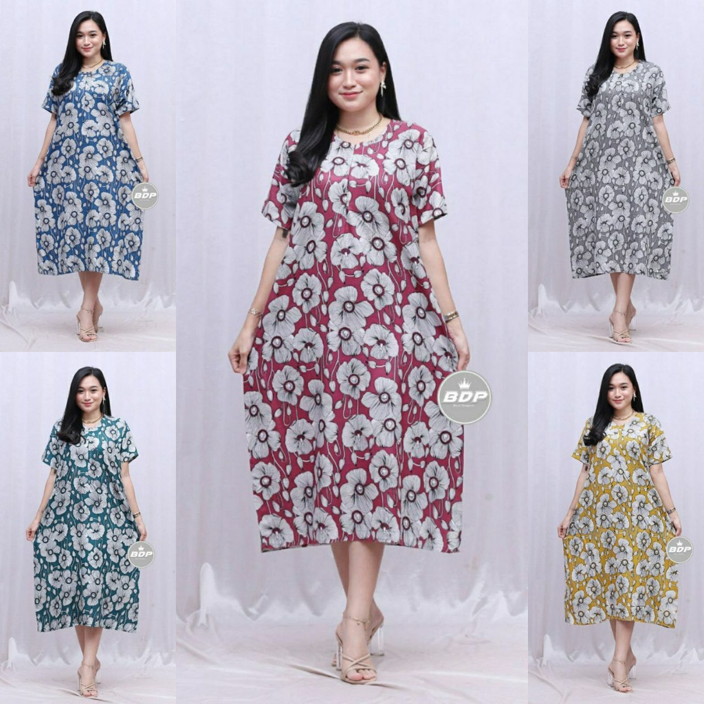 Dianputri - Daster Panjang Selutut Busui Kekinian Non Ruffle Dianputri #GUDANGNYA DASTER