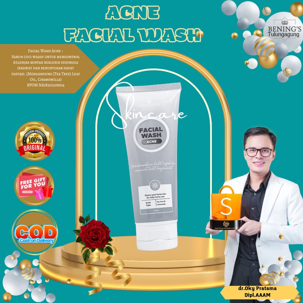 (BENINGS ECER) ACNE FACIAL WASH BENINGS SKINCARE BY Dr.OKY PERTAMA