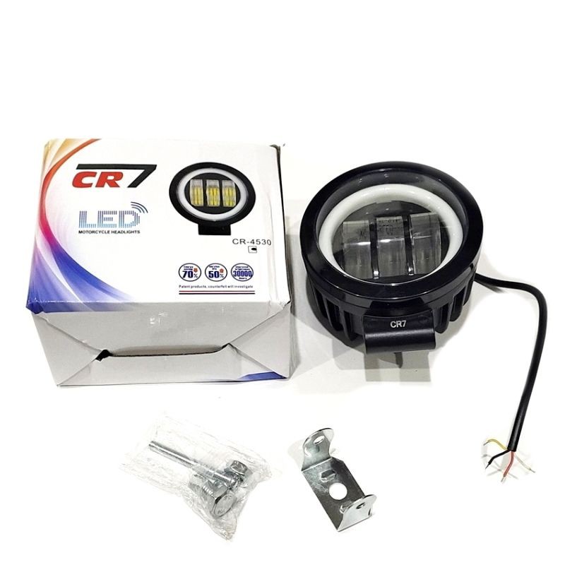 lampu tembak daymaker 4530 3 led cr7 putih biru