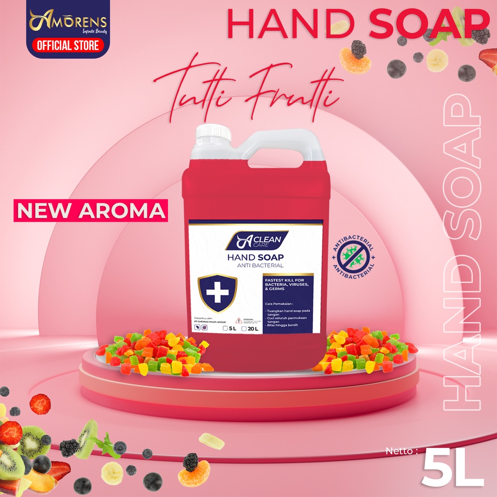 Sabun Cuci Tangan / HAND SOAP / HAND WASH Antiseptik Antibacterial 5 Liter A Clean Care