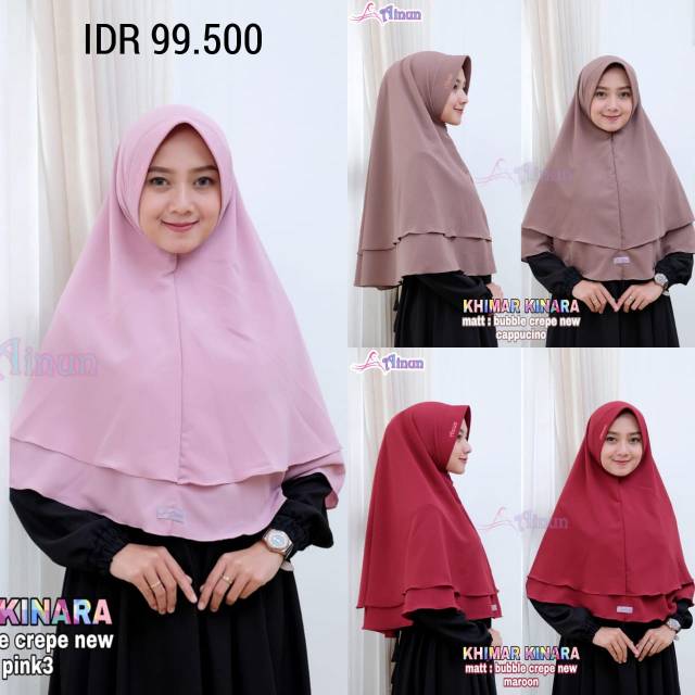 Hijab Ainun : khimar kinara