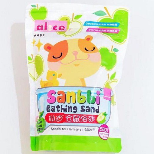 Pasir Mandi Hamster 500 gram sanbi sanbbi Non Aroma Dan Aroma Pasir Wangi