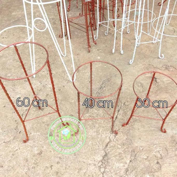 Standing flower tinggi 40 cm | Rak pot besi | Rak tanaman hias