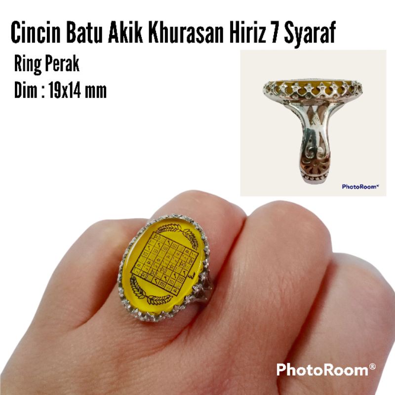Cincin Akik Kuning Khurasan Hiriz 7 Syaraf