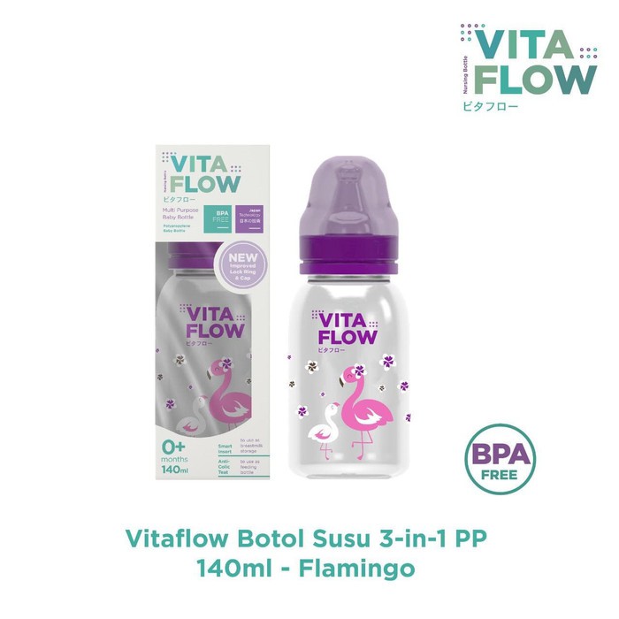 VITAFLOW BOTOL ASI 3IN1 PP 140ML 1 PCS - ANIMAL SERIES