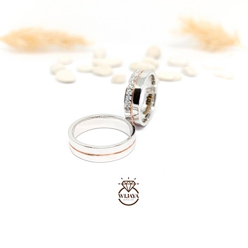 CINCIN NIKAH CUSTOM BERBAHAN PLATINUM DAN EMAS PUTIH