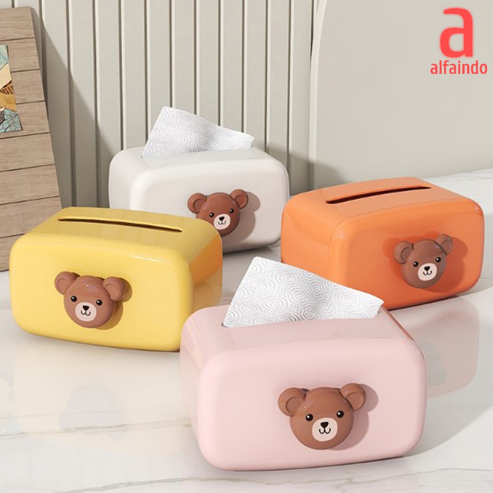 Alfaindo Kotak Tissue Box Organizer Tempat Wadah Tisu - KT006