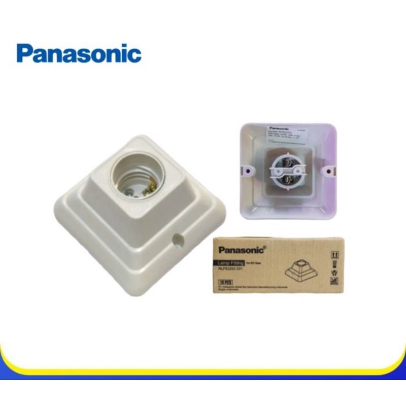 Panasonic Fiting plavon ECERAN plafon tempel e27 NLP 52202. Fitting Kotak