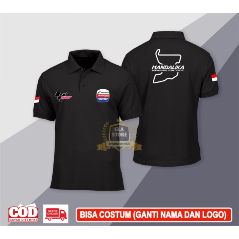 polo t-shirt sirkuit mandalika/kaos polo kerah sirkuit mandalika