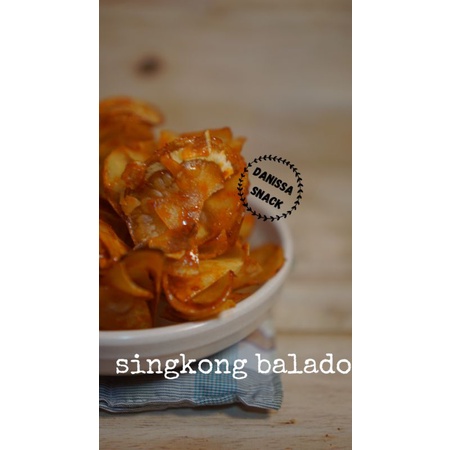 

Keripik Singkong Pedas Manis/Singkong Balado Lengket 250 gr