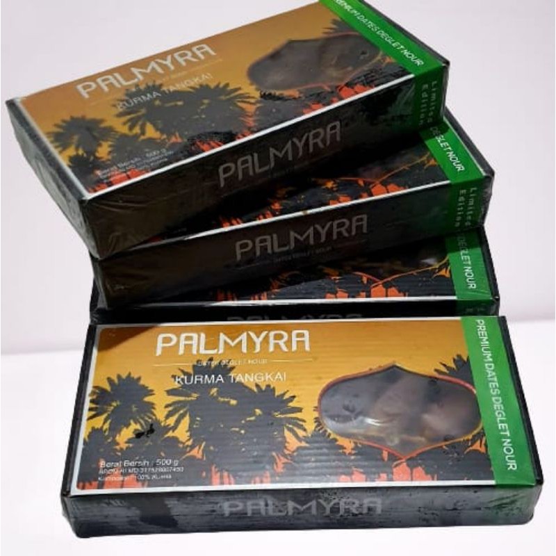 

NEW Kurma Tangkai Deglet Nour PALMYRA PREMIUM Limited Edition Enak Kaya Manfaat - 500 g